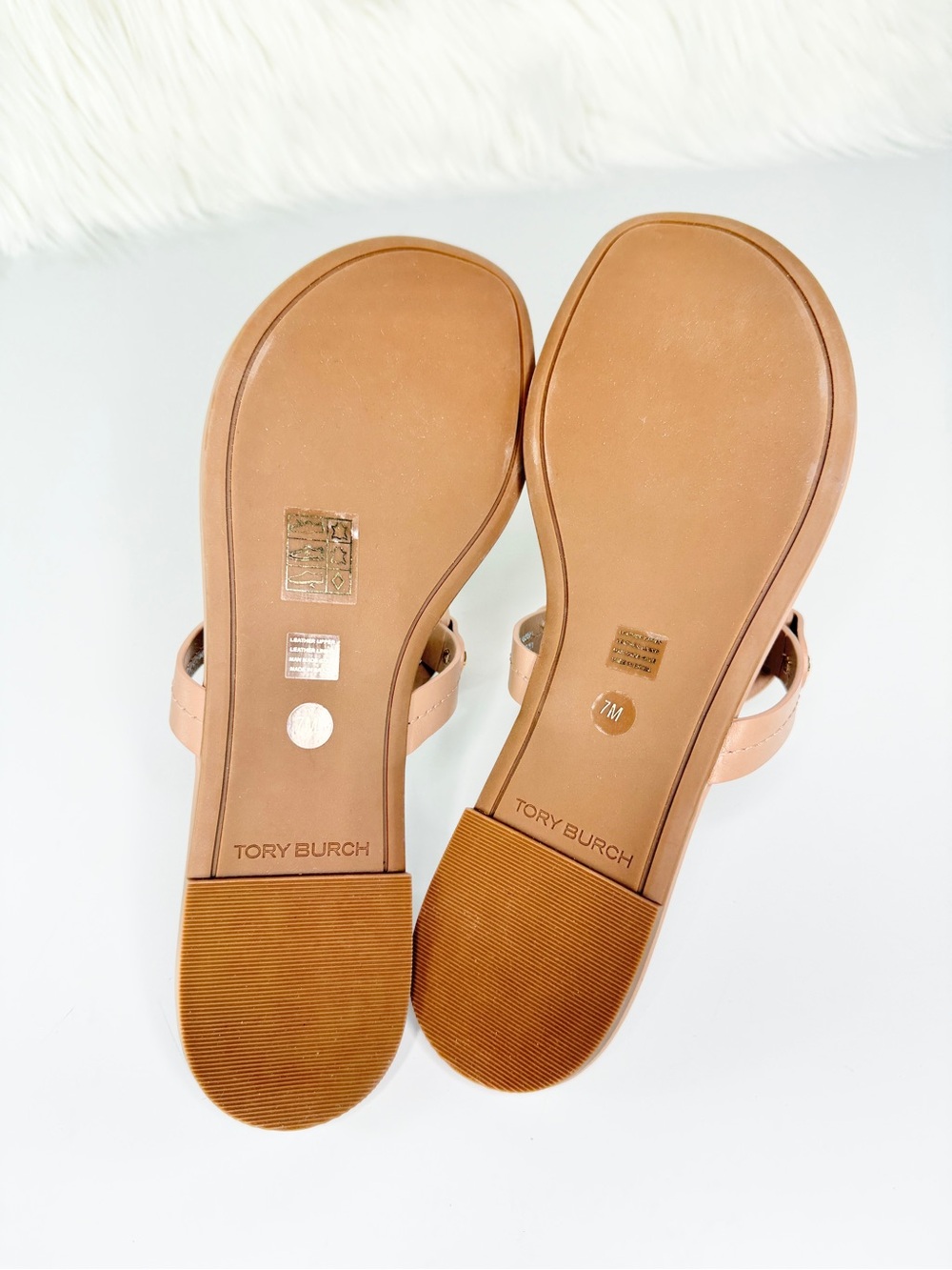 Tory Burch Women’s Leather Miller Sandal - Light Makeup - Size 7 - Picture 5 of 7